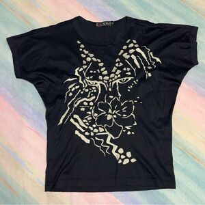 ESCADA - 90's t Shirt black embroidered size 38